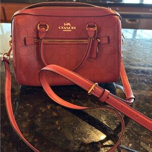Coach Women's Satchel in coral color